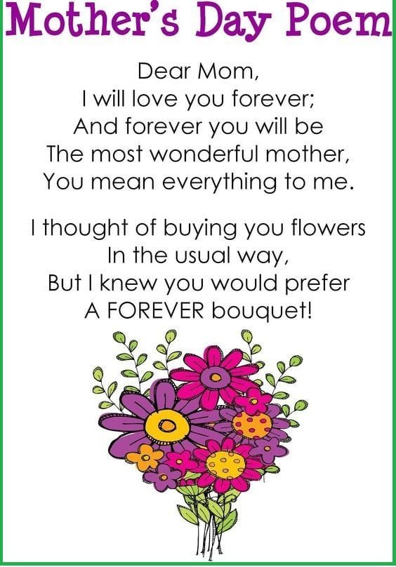 Happy Mothers Day Poem Poems For Mom On Mother S Day